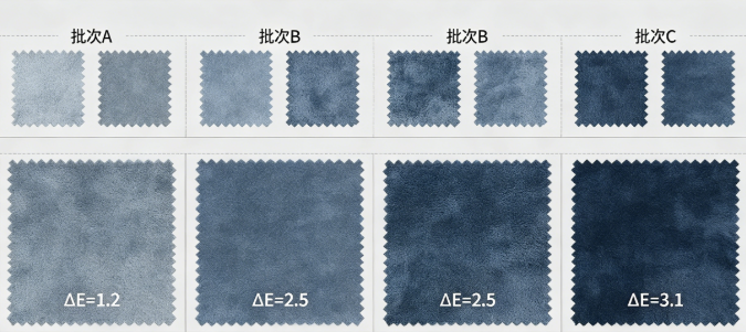 How to control batch-to-batch color difference in dyeing vessels?